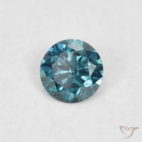 Diamante Azul Natural 0.04ct, Redondo, VVS-VS