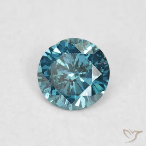 Diamante Azul Natural 0.06ct, Redondo, VVS-VS