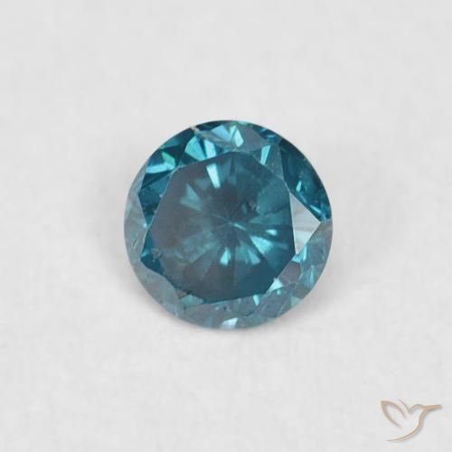 Diamante Azul Natural 0.03ct, Redondo, VVS-VS