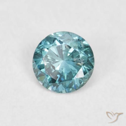 Diamante Azul Natural 0.06ct, Redondo, VVS-VS