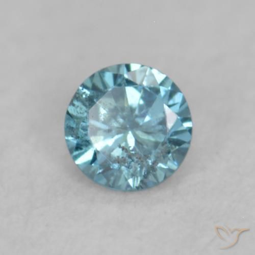 Diamante Azul Natural 0.03ct, Redondo, VVS-VS