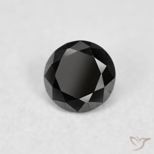 Diamante Preto Natural 0.03ct, Redondo, Opaco