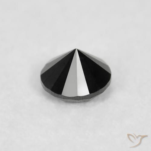 Diamante Preto Natural 0.03ct, Redondo, Opaco