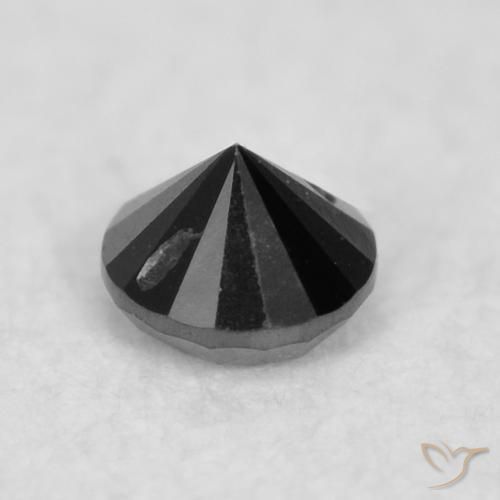 Diamante Preto Natural 0.03ct, Redondo, Opaco