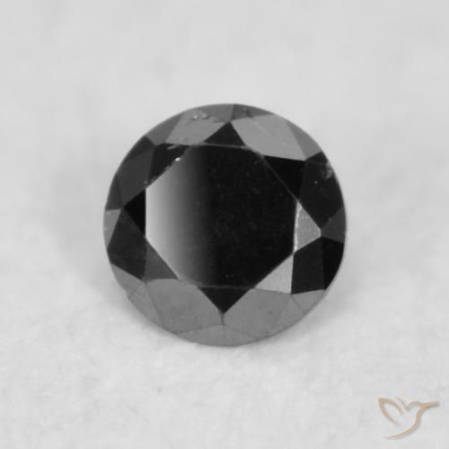 Diamante Preto Natural 0.02ct, Redondo, Opaco