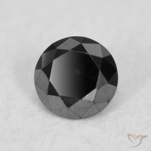 Diamante Preto Natural 0.03ct, Redondo, Opaco