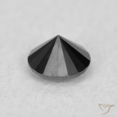 Diamante Preto Natural 0.03ct, Redondo, Opaco