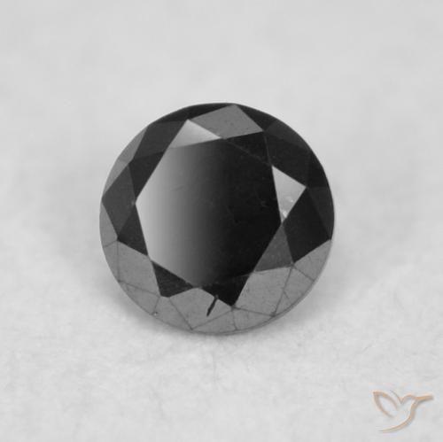 Diamante Preto Natural 0.02ct, Redondo, Opaco