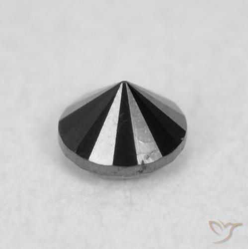 Diamante Preto Natural 0.02ct, Redondo, Opaco