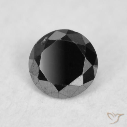 Diamante Preto Natural 0.03ct, Redondo, Opaco