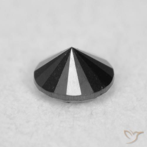 Diamante Preto Natural 0.03ct, Redondo, Opaco