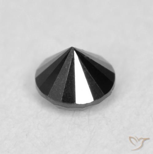 Diamante Preto Natural 0.03ct, Redondo, Opaco