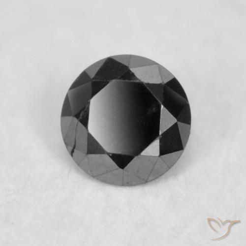 Diamante Preto Natural 0.02ct, Redondo, Opaco