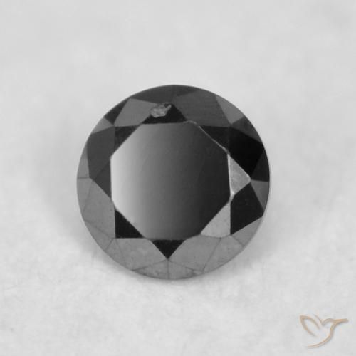 Diamante Preto Natural 0.02ct, Redondo, Opaco