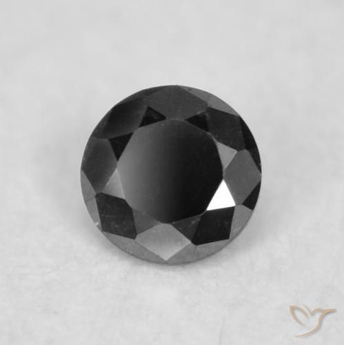 Diamante Preto Natural 0.02ct, Redondo, Opaco
