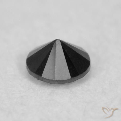 Diamante Preto Natural 0.02ct, Redondo, Opaco