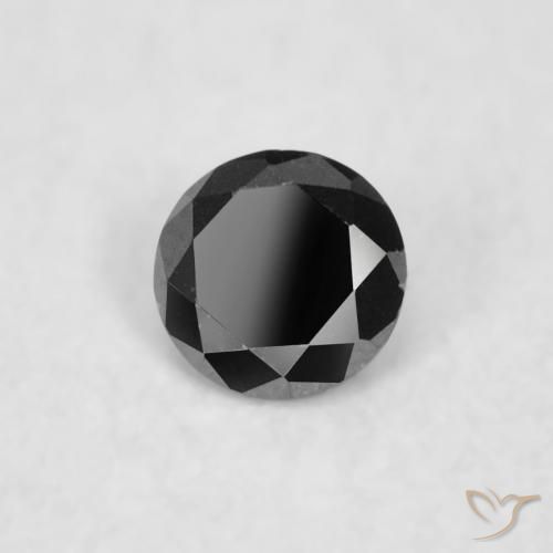 Diamante Preto Natural 0.03ct, Redondo, Opaco
