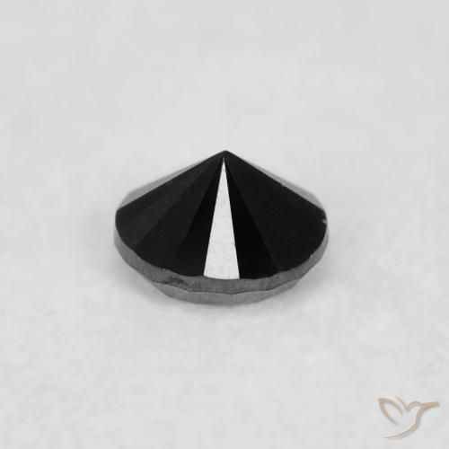 Diamante Preto Natural 0.03ct, Redondo, Opaco