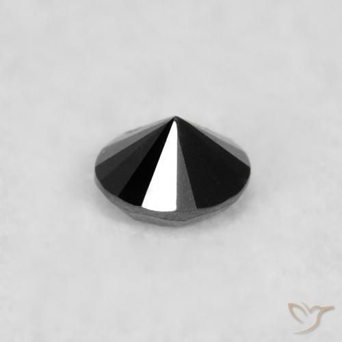 Diamante Preto Natural 0.02ct, Redondo, Opaco