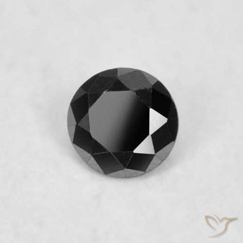 Diamante Preto Natural 0.03ct, Redondo, Opaco