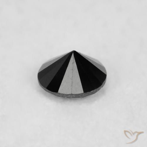 Diamante Preto Natural 0.03ct, Redondo, Opaco