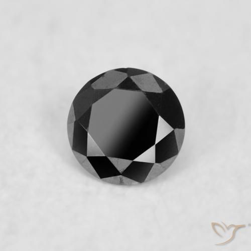 Diamante Preto Natural 0.02ct, Redondo, Opaco
