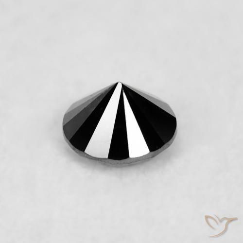 Diamante Preto Natural 0.02ct, Redondo, Opaco