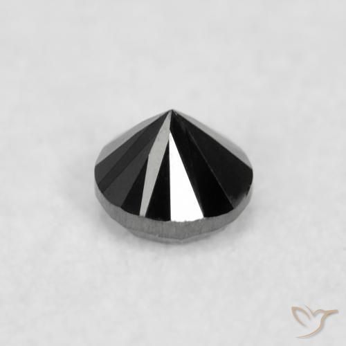 Diamante Preto Natural 0.04ct, Redondo, Opaco