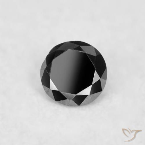Diamante Preto Natural 0.02ct, Redondo, Opaco