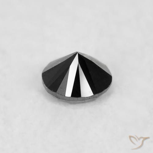 Diamante Preto Natural 0.02ct, Redondo, Opaco