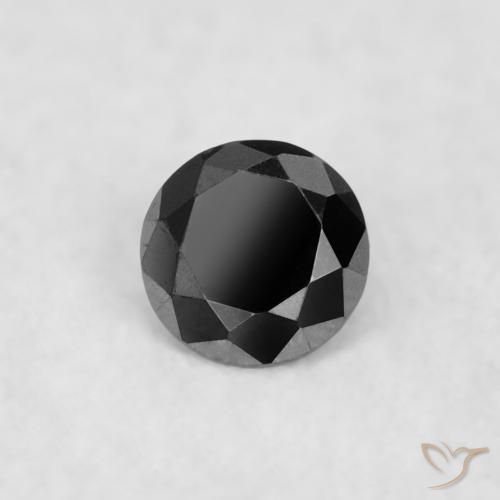 Diamante Preto Natural 0.02ct, Redondo, Opaco