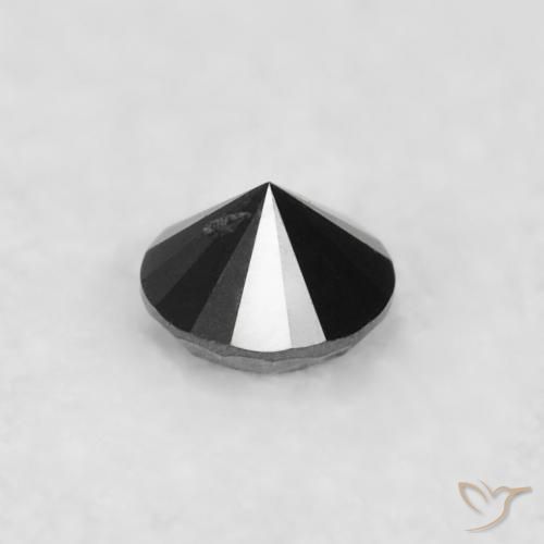 Diamante Preto Natural 0.02ct, Redondo, Opaco