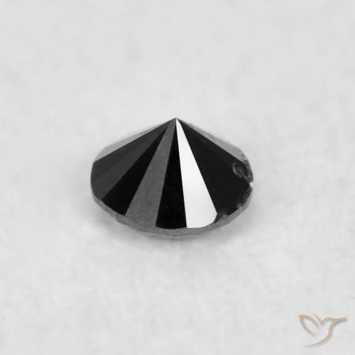 Diamante Preto Natural 0.02ct, Redondo, Opaco
