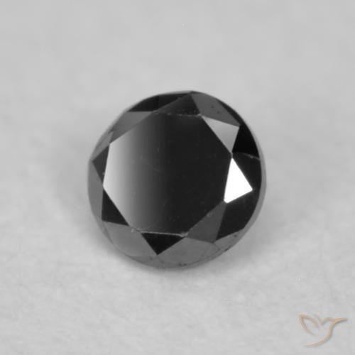 Diamante Preto Natural 0.03ct, Redondo, Opaco