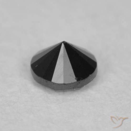 Diamante Preto Natural 0.03ct, Redondo, Opaco