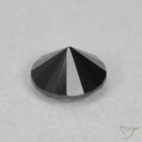 Diamante Preto Natural 0.04ct, Redondo, Opaco
