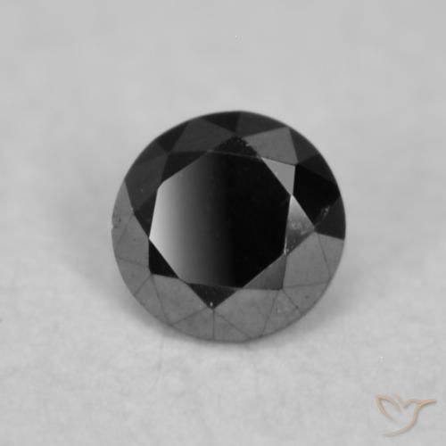 Diamante Preto Natural 0.05ct, Redondo, Opaco