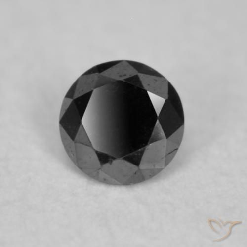 Diamante Preto Natural 0.02ct, Redondo, Opaco