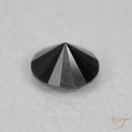 Diamante Preto Natural 0.02ct, Redondo, Opaco