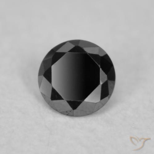 Diamante Preto Natural 0.02ct, Redondo, Opaco