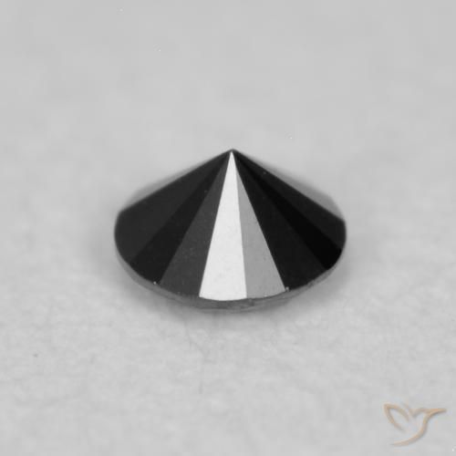 Diamante Preto Natural 0.02ct, Redondo, Opaco