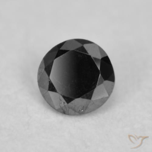 Diamante Preto Natural 0.03ct, Redondo, Opaco