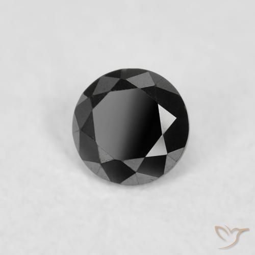 Diamante Preto Natural 0.02ct, Redondo, Opaco