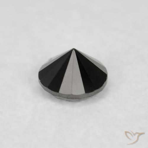 Diamante Preto Natural 0.02ct, Redondo, Opaco