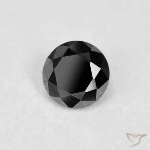 Diamante Preto Natural 0.02ct, Redondo, Opaco