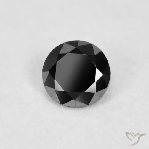 Diamante Preto Natural 0.03ct, Redondo, Opaco