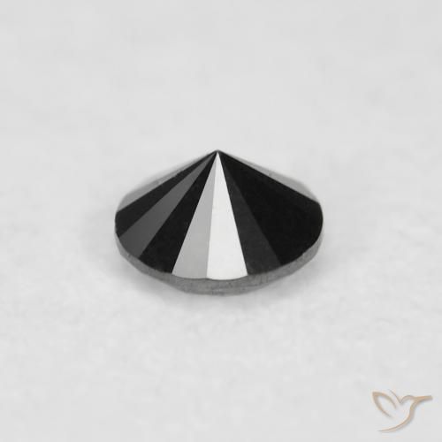 Diamante Preto Natural 0.03ct, Redondo, Opaco