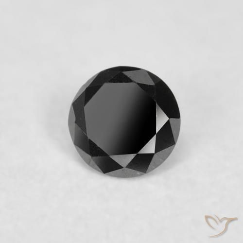 Diamante Preto Natural 0.02ct, Redondo, Opaco