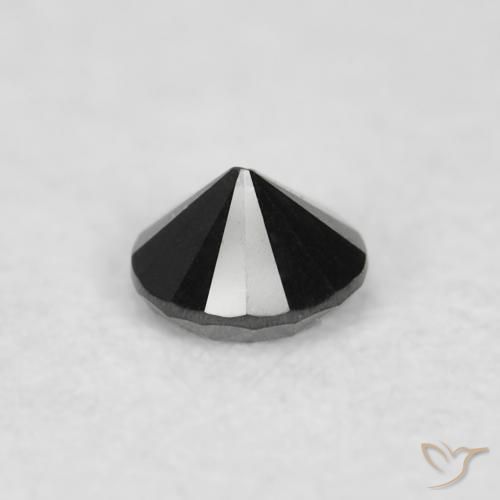 Diamante Preto Natural 0.02ct, Redondo, Opaco