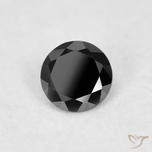 Diamante Preto Natural 0.03ct, Redondo, Opaco